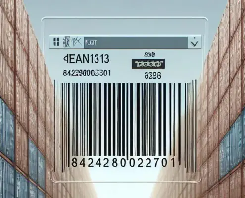 Barcode - Schema in logistics industrial use